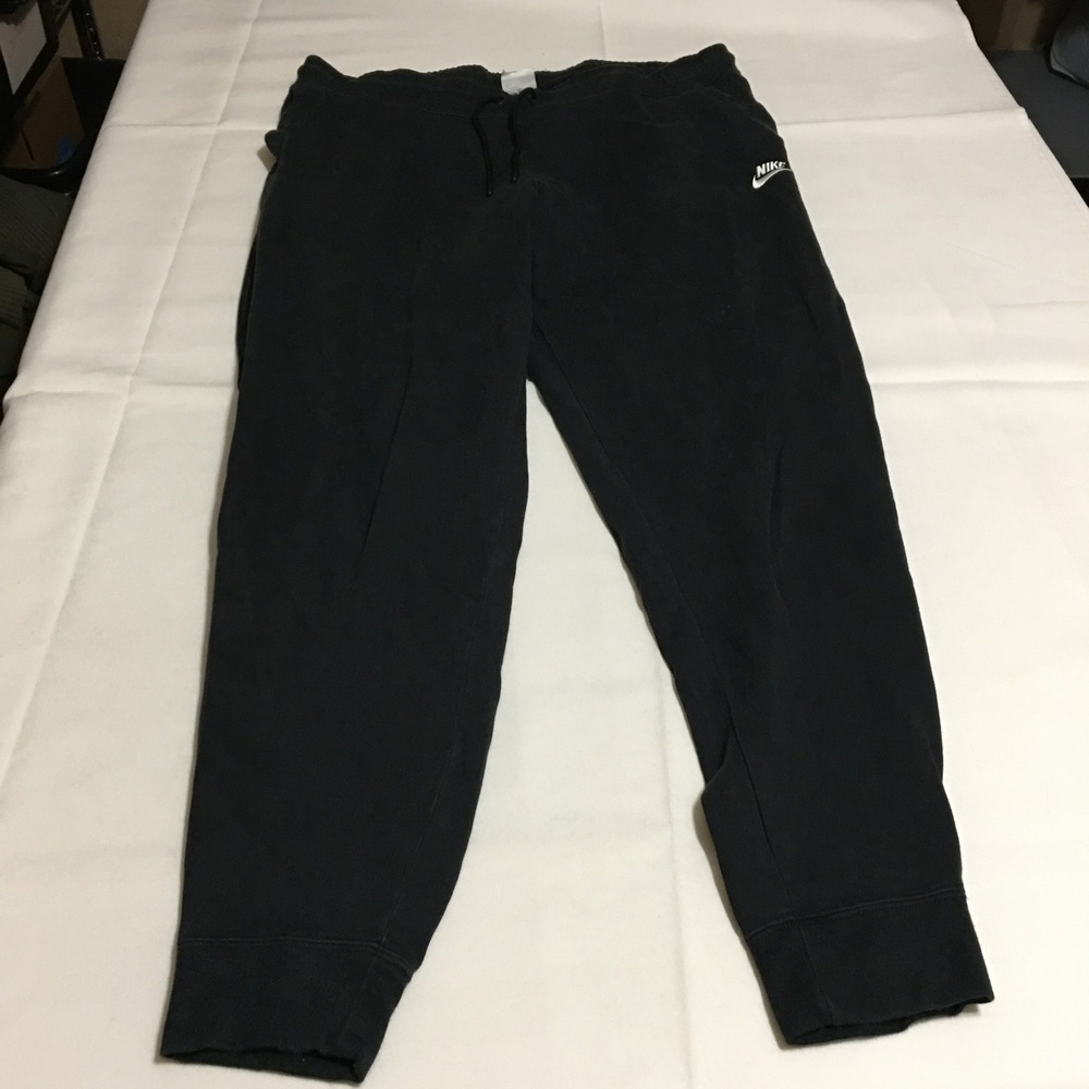 NIKE Womens Training Pants Size XL Black Joggers Sweatpants